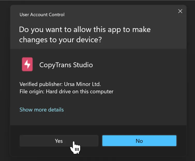 accept uac