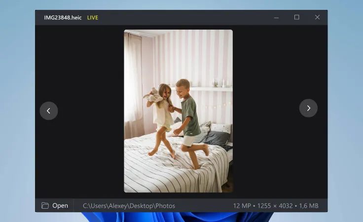 live photo on pc