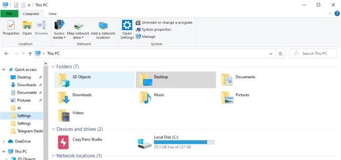 CopyTrans Studio in Windows Explorer
