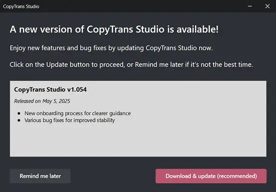 New version available