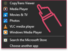 Select CopyTrans Viewer