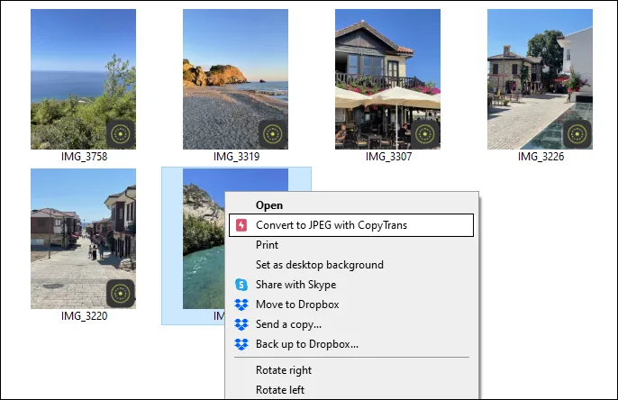 Convert HEIC to JPG with CopyTrans Studio
