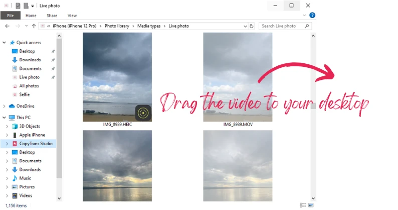 Save Live photos as video to your Desktop