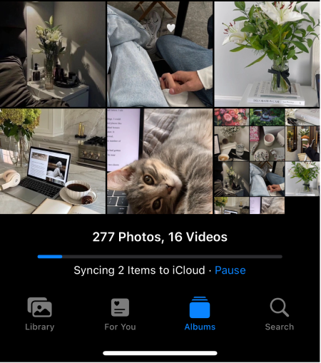 Syncing photos to iCloud