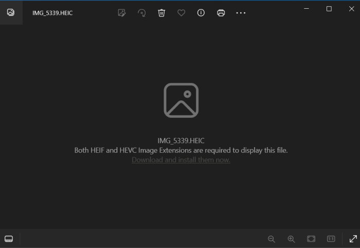 HEIC is not supported by Windows PC