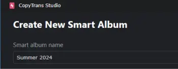 New Smart Album name