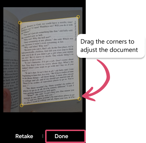 Adjust a scan on Samsung