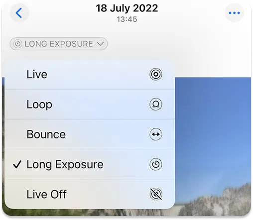 Change to Long Exposure