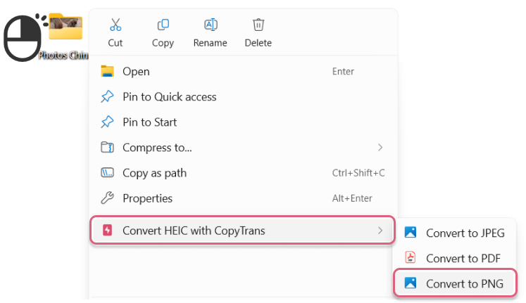 How do I change a HEIF to PNG on Windows?