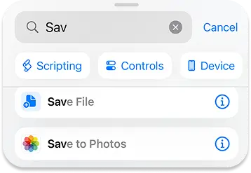 Save photos in Shortcuts