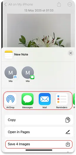 How to save scanned photos on iPhone