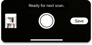 Save scanned photos on iphone