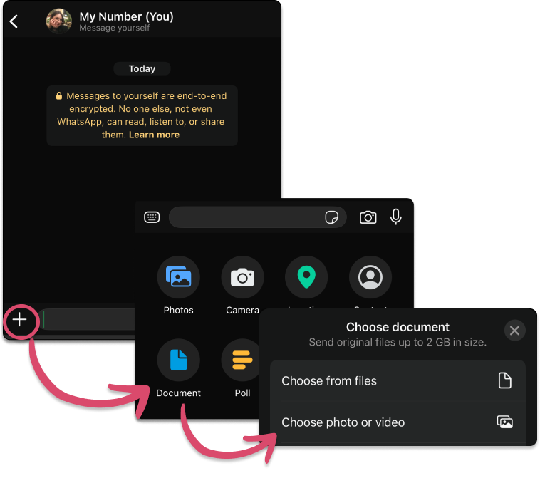 How to transfer photos from iPhone to Samsung via WhatsApp