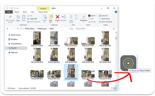 How to save pictures of yourself on PC