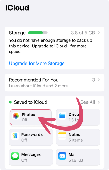 iCloud Photos on iPhone